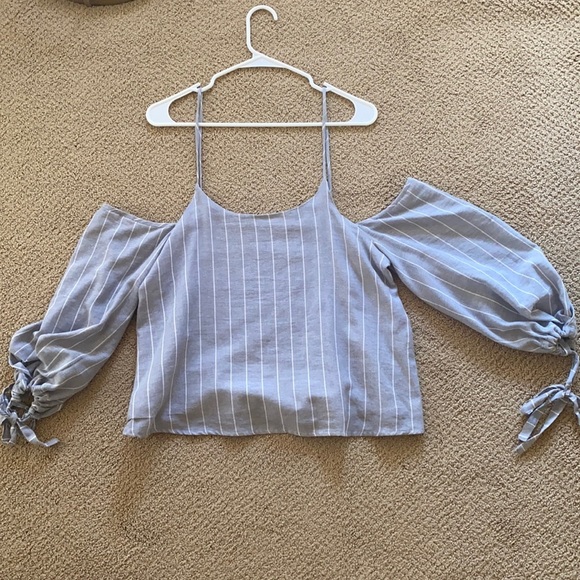 Grade & Gather Off the Shoulder Striped Top Size L - Picture 1 of 1